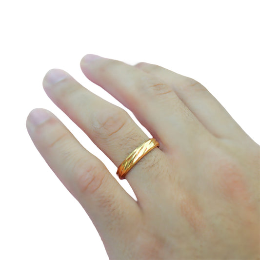 Argolla personalizada gold - Acero inoxidable