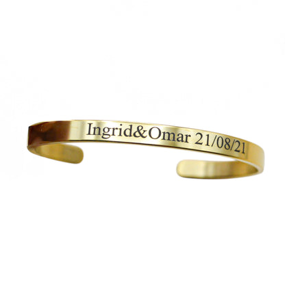 Brazalete personalizado ajustable - Acero inoxidable