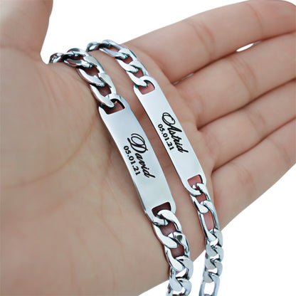 Dúo de esclavas personalizadas - Acero inoxidable