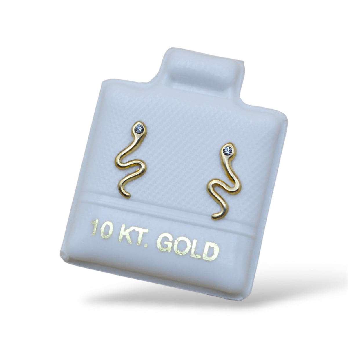 Broquel víbora zirconia mini - Oro 10K