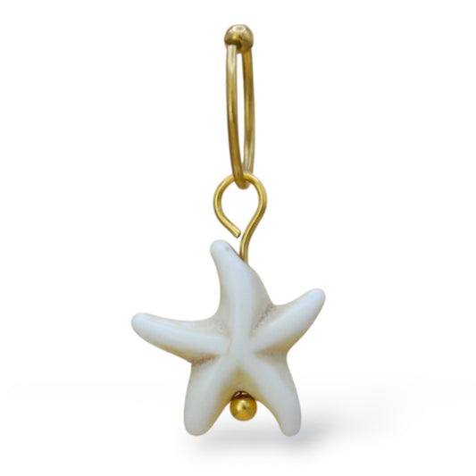 Piercing estrella de mar beige