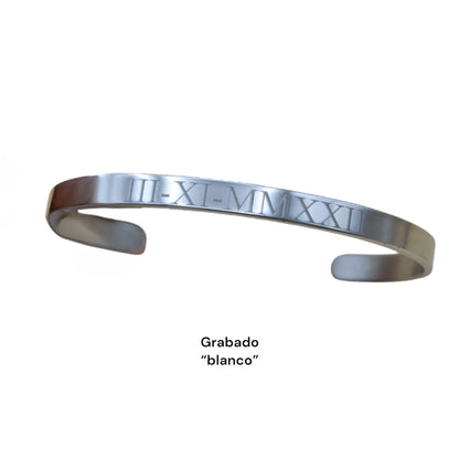 Brazalete personalizado ajustable - Acero inoxidable