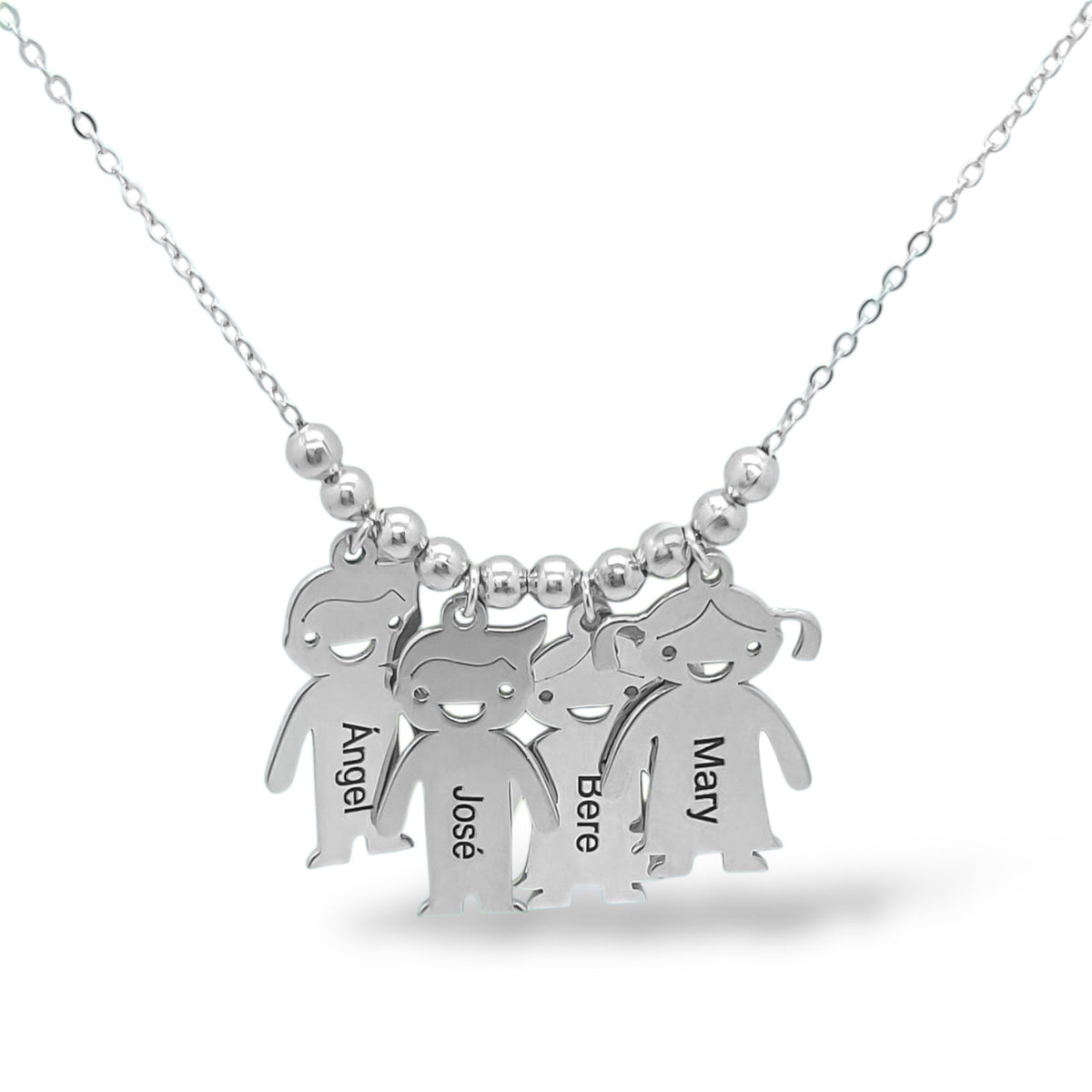 Collar niños personalizados silver