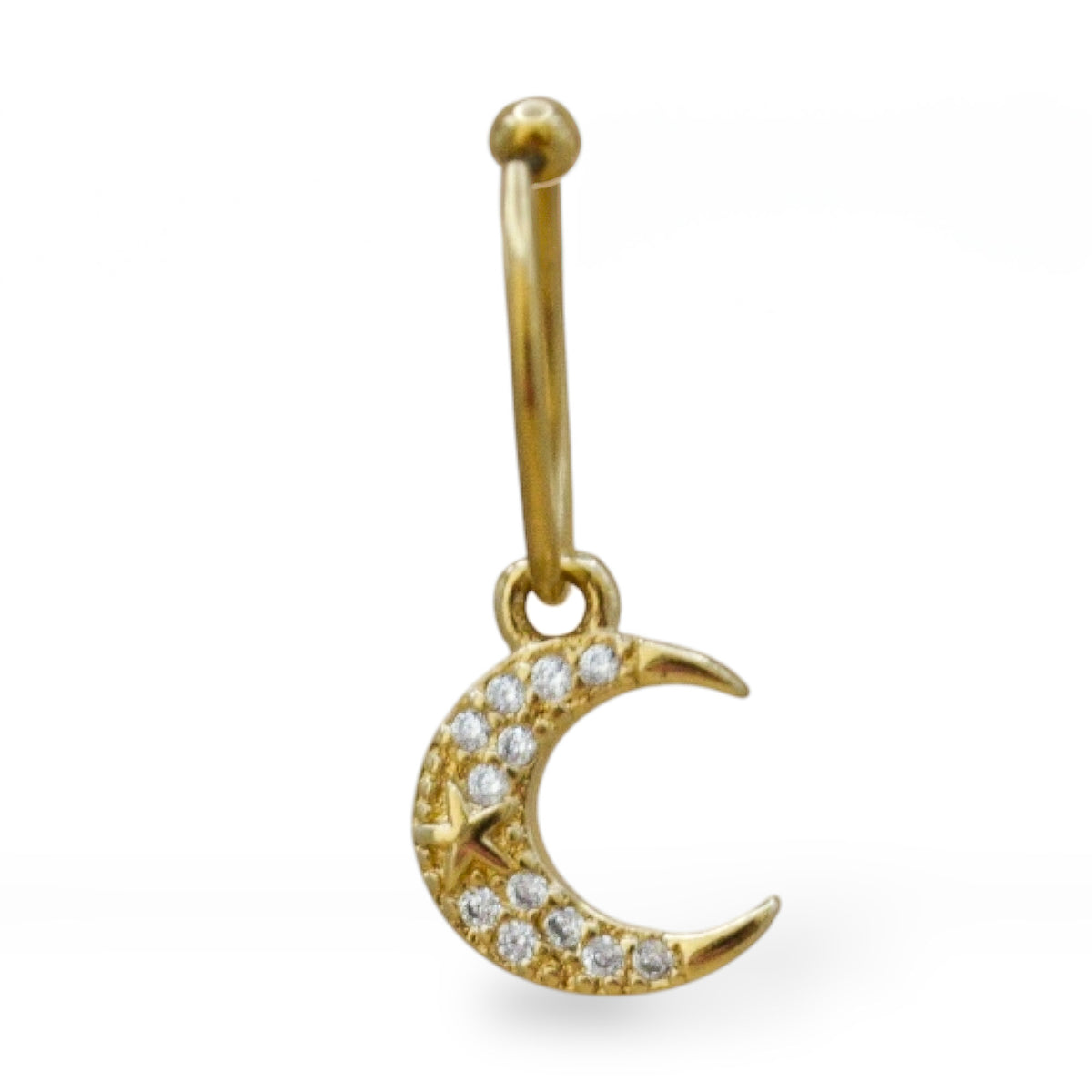 Piercing luna y estrella zirconias