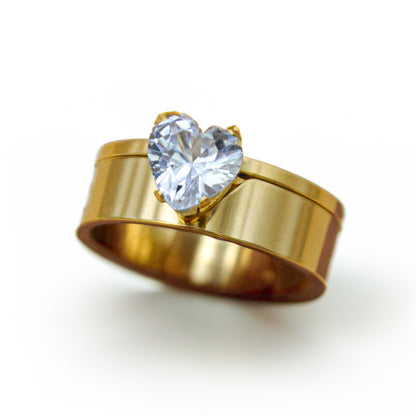Dúo anillos love - Acero inoxidable