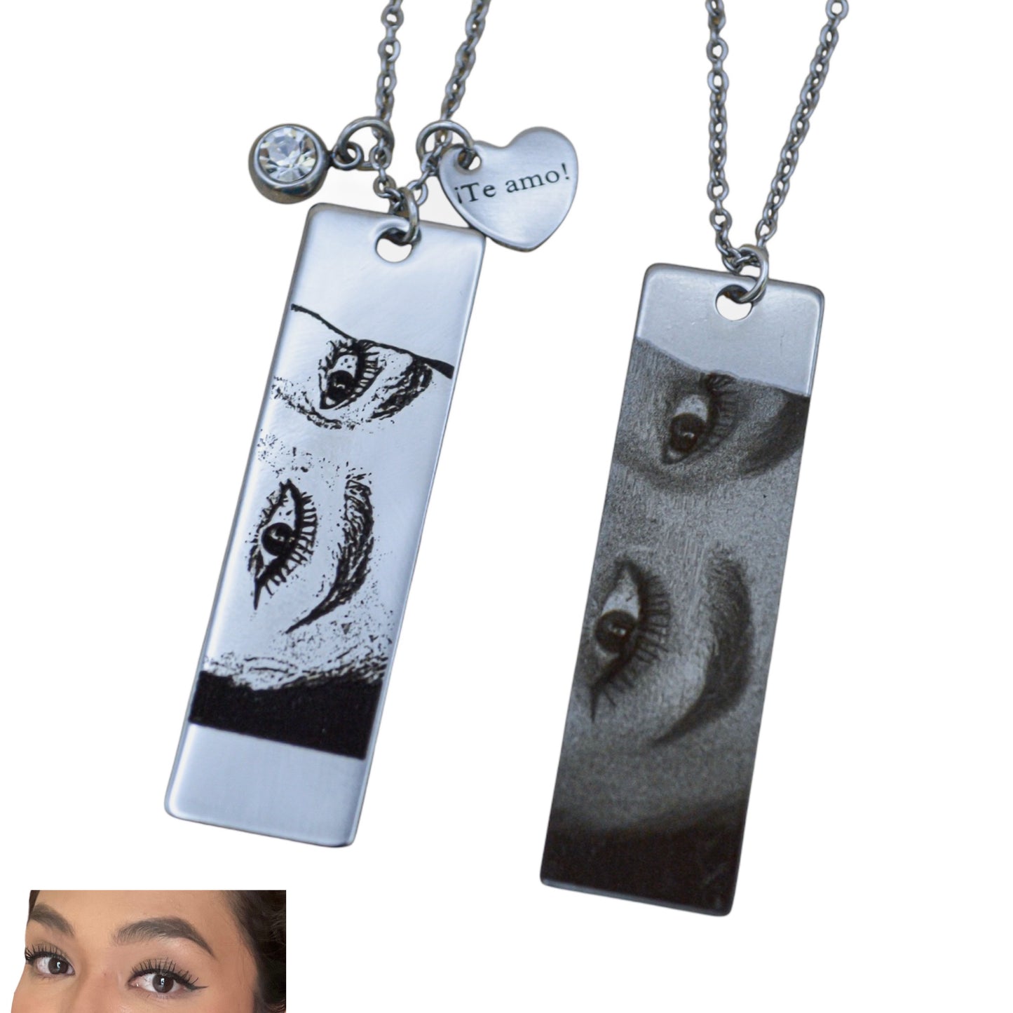 Placa personalizada con mirada - Acero inoxidable