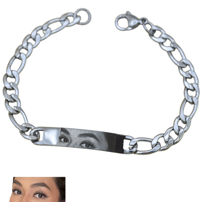 Dúo de esclavas personalizadas con mirada - Acero inoxidable