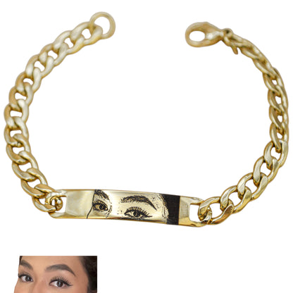Dúo de esclavas personalizadas con mirada - Acero inoxidable
