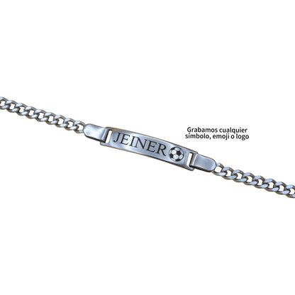 Esclava personalizada para niño/a o bebé acero inoxidable