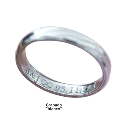 Dúo de argollas personalizadas - Acero inoxidable