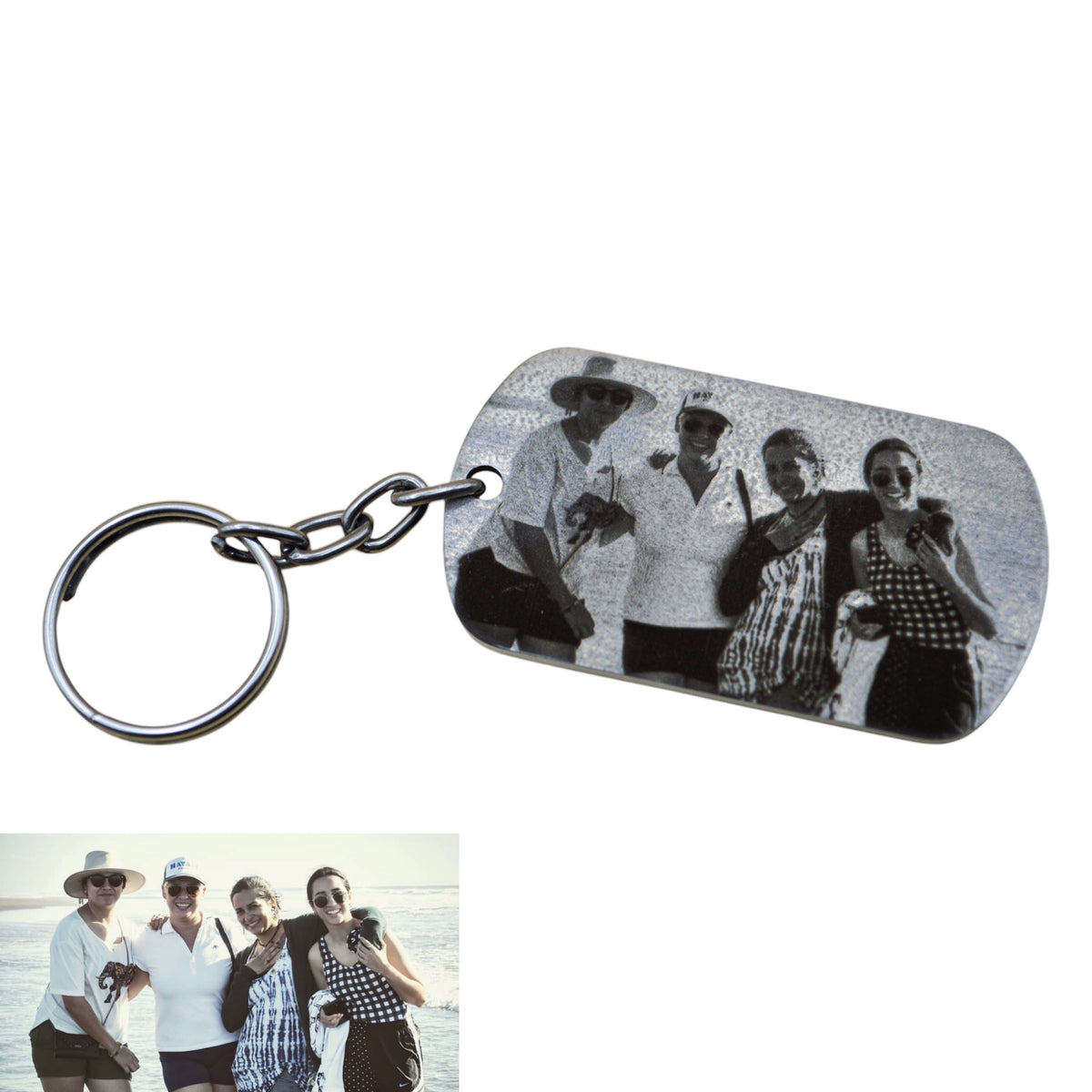 Placa militar personalizada con fotograbado - Acero inoxidable