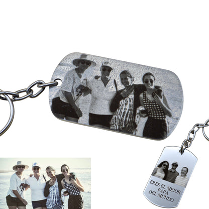 Placa militar personalizada con fotograbado - Acero inoxidable