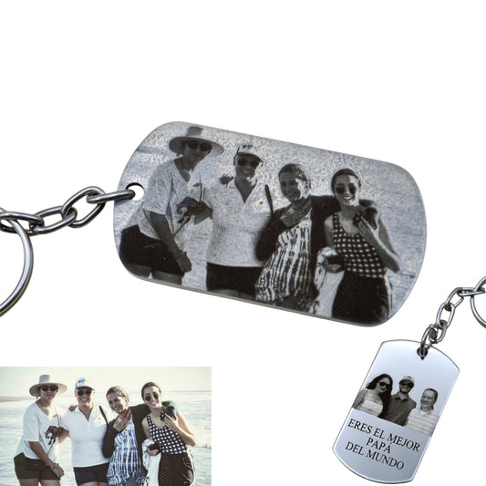 Placa militar personalizada con fotograbado - Acero inoxidable