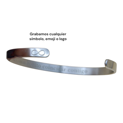 Brazalete personalizado ajustable - Acero inoxidable