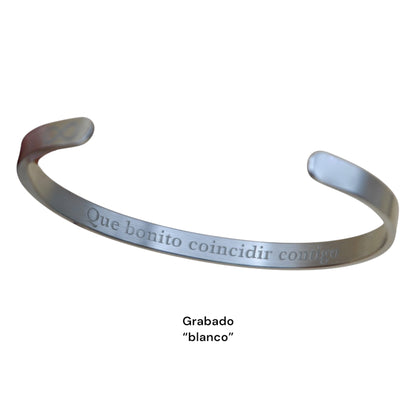 Brazalete personalizado ajustable - Acero inoxidable