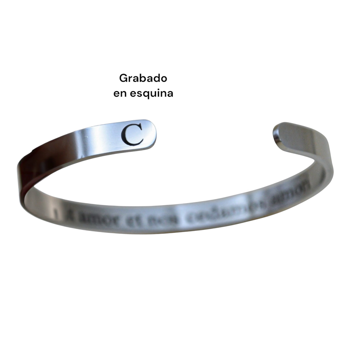 Brazalete personalizado ajustable - Acero inoxidable
