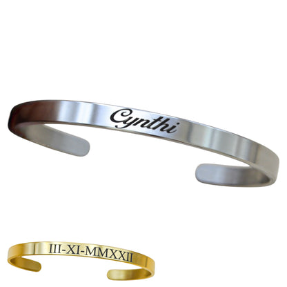 Brazalete personalizado ajustable - Acero inoxidable
