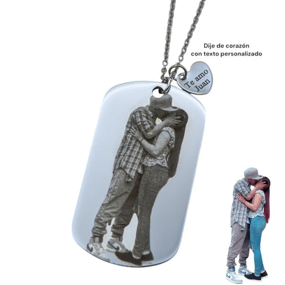 Placa militar personalizada con fotograbado - Acero inoxidable