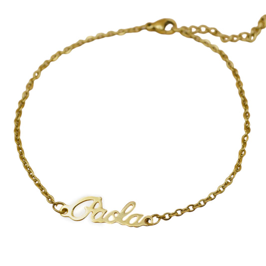 Pulsera o tobillera personalizada basic gold