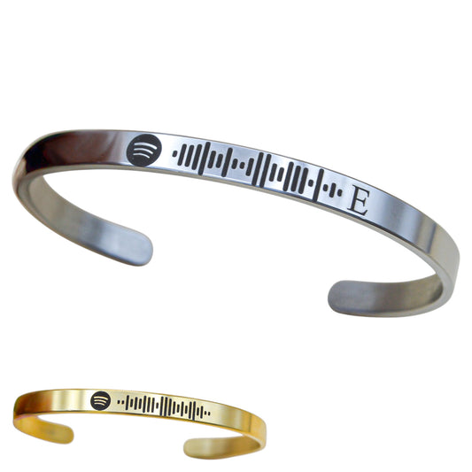 Brazalete personalizado Spotify ajustable - Acero inoxidable