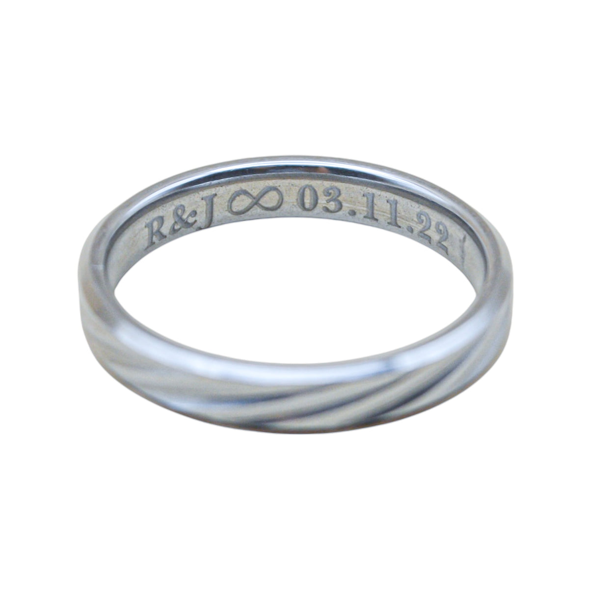 Dúo de argollas personalizadas - Acero inoxidable