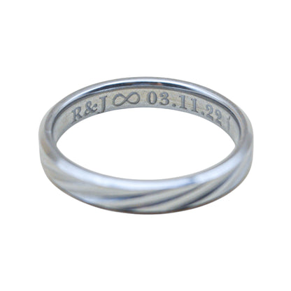 Dúo de argollas personalizadas - Acero inoxidable