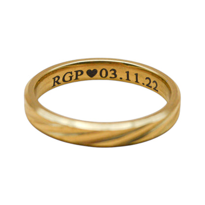 Argolla personalizada gold - Acero inoxidable