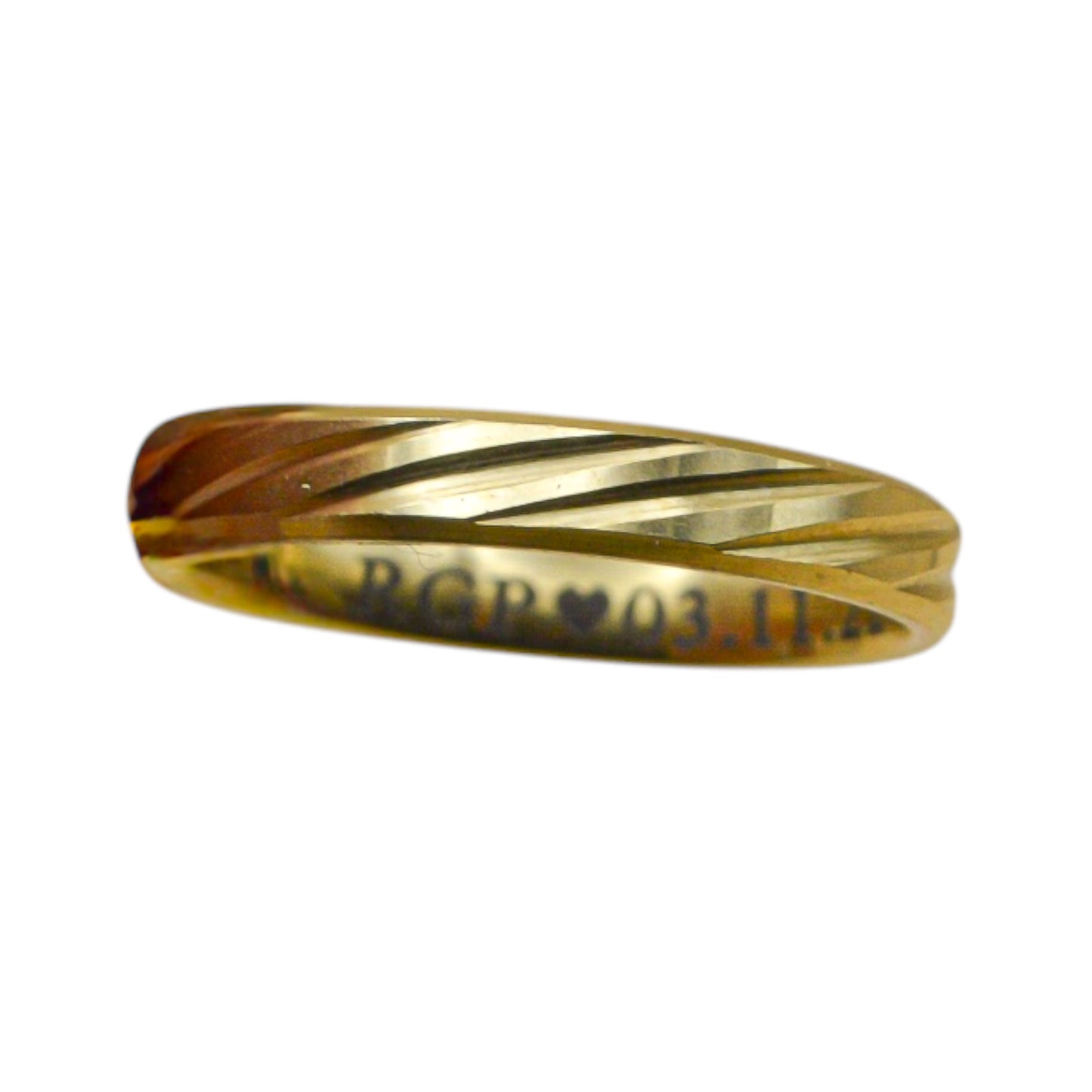 Argolla personalizada gold - Acero inoxidable