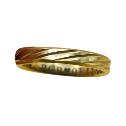 Argolla personalizada gold - Acero inoxidable