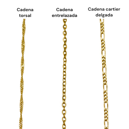 Collar cruz mediana zirconia circular
