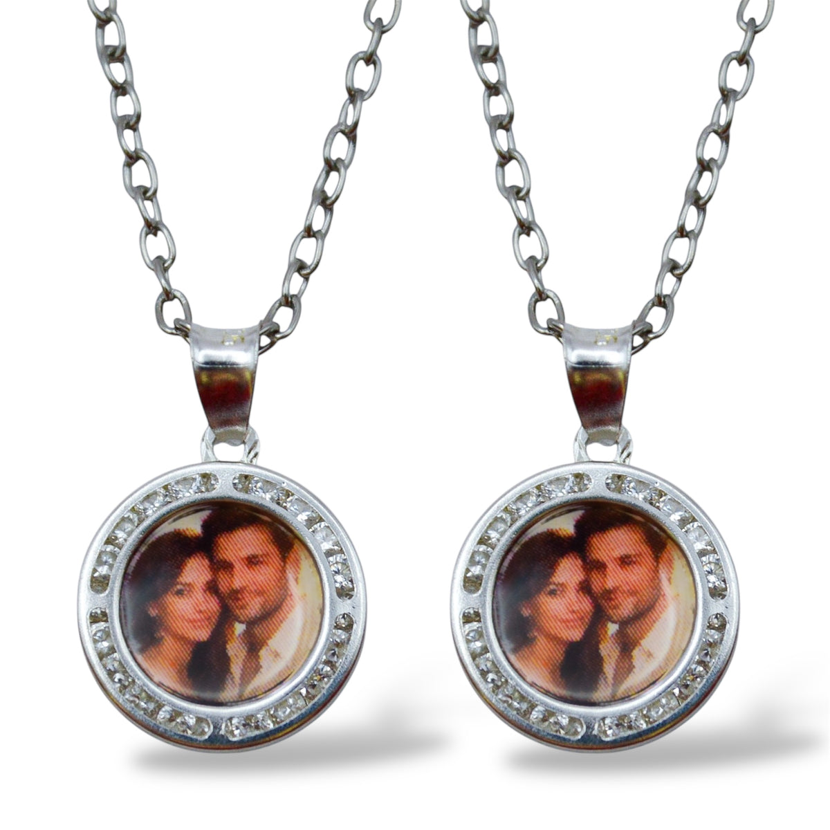 Dúo de collares recuerdo eterno - Plata .925 (Círculo)